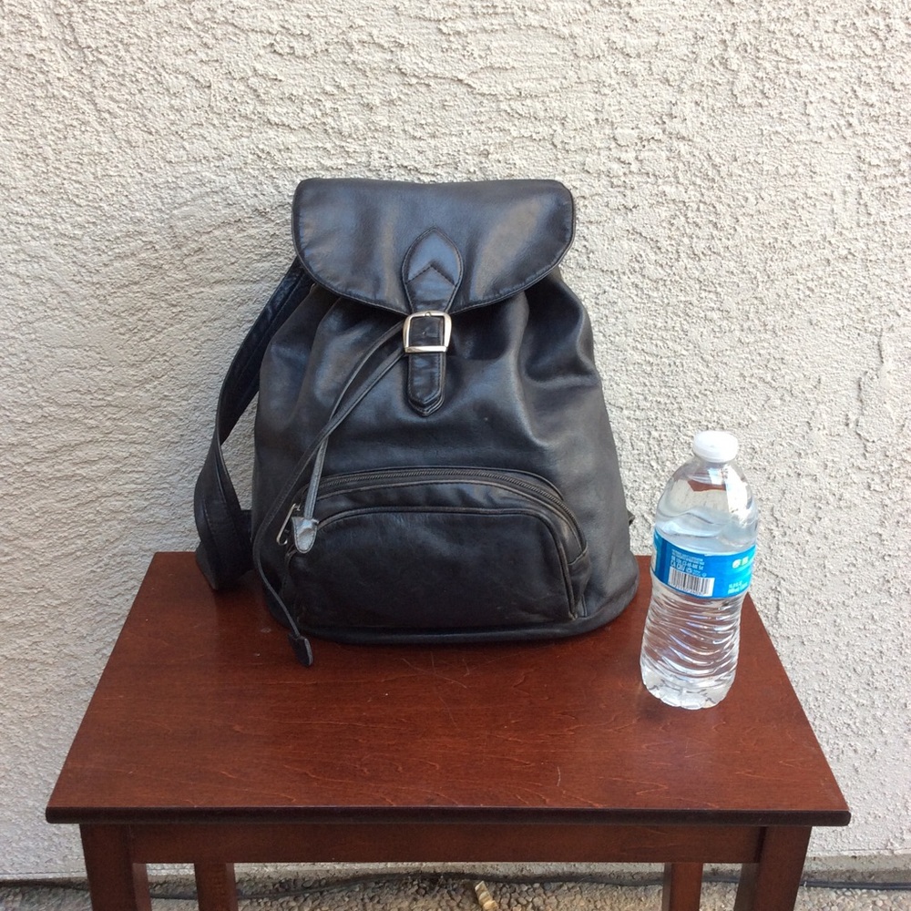 Cole Haan Black Leather Backpack